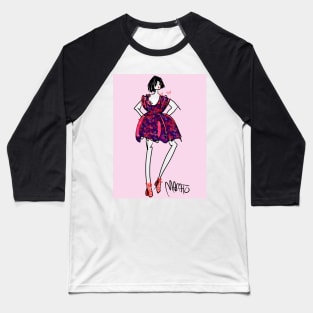 Butterfly Girl Baseball T-Shirt